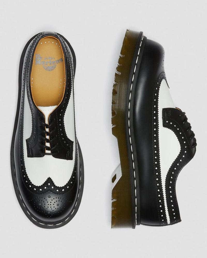 Zapatos Oxford Dr Martens 3989 Bex Smooth Cuero Brogue Hombre Negros | MX 204JPQ